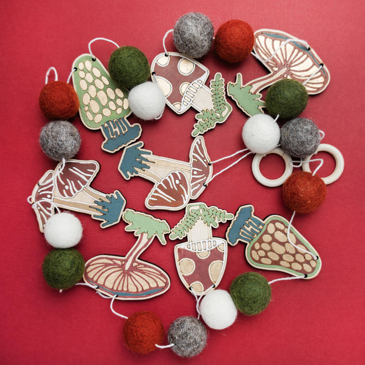 DIY Craft Kit - Mushroom Garland