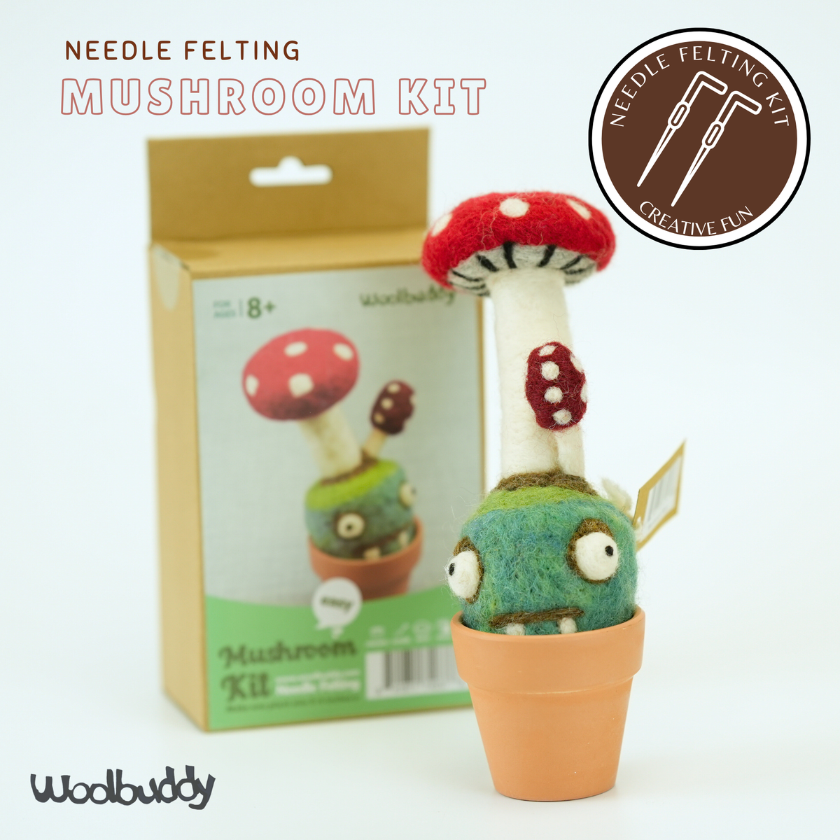 Needle Felting Monster Mushroom Kit