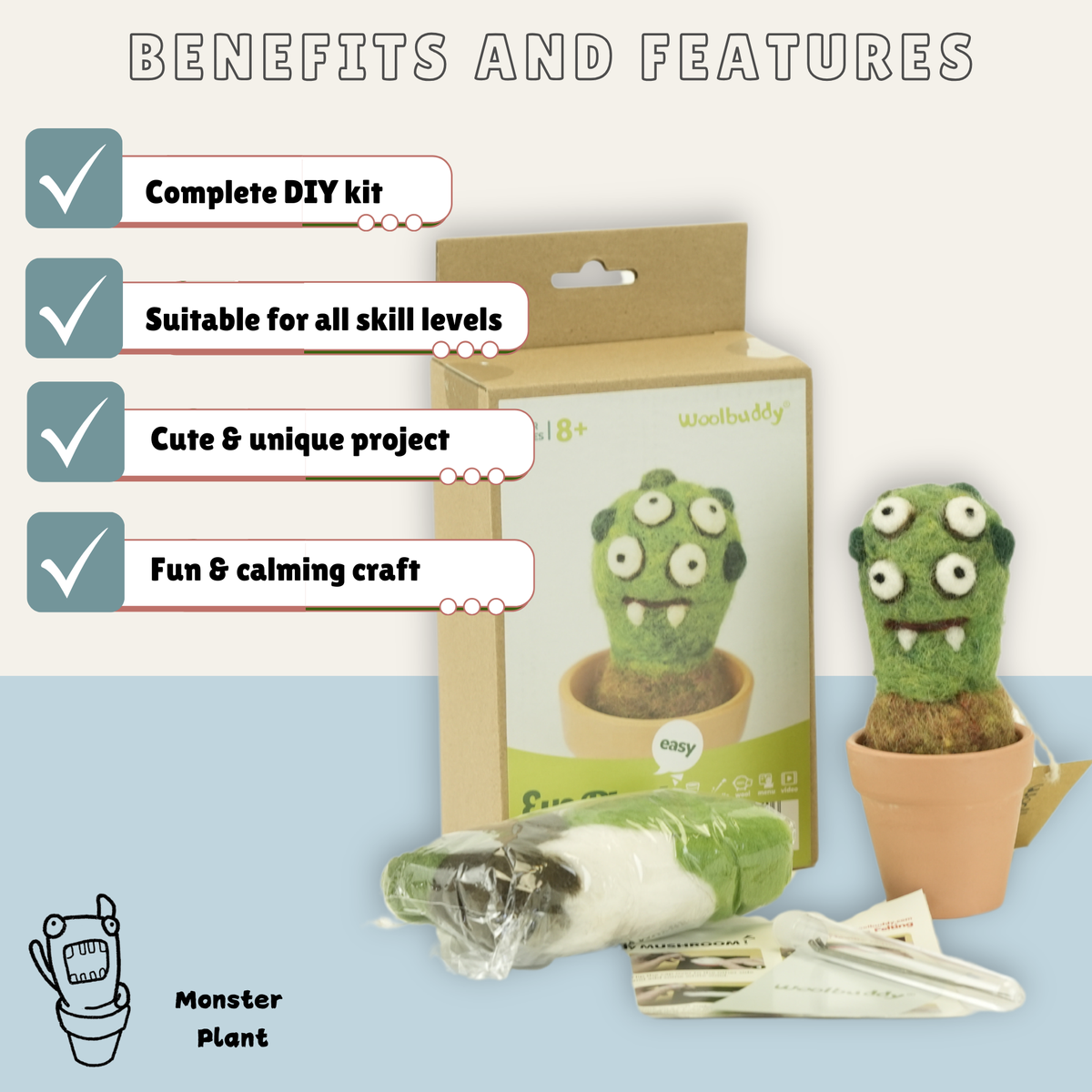 Eye Plant Needle Felting Kit