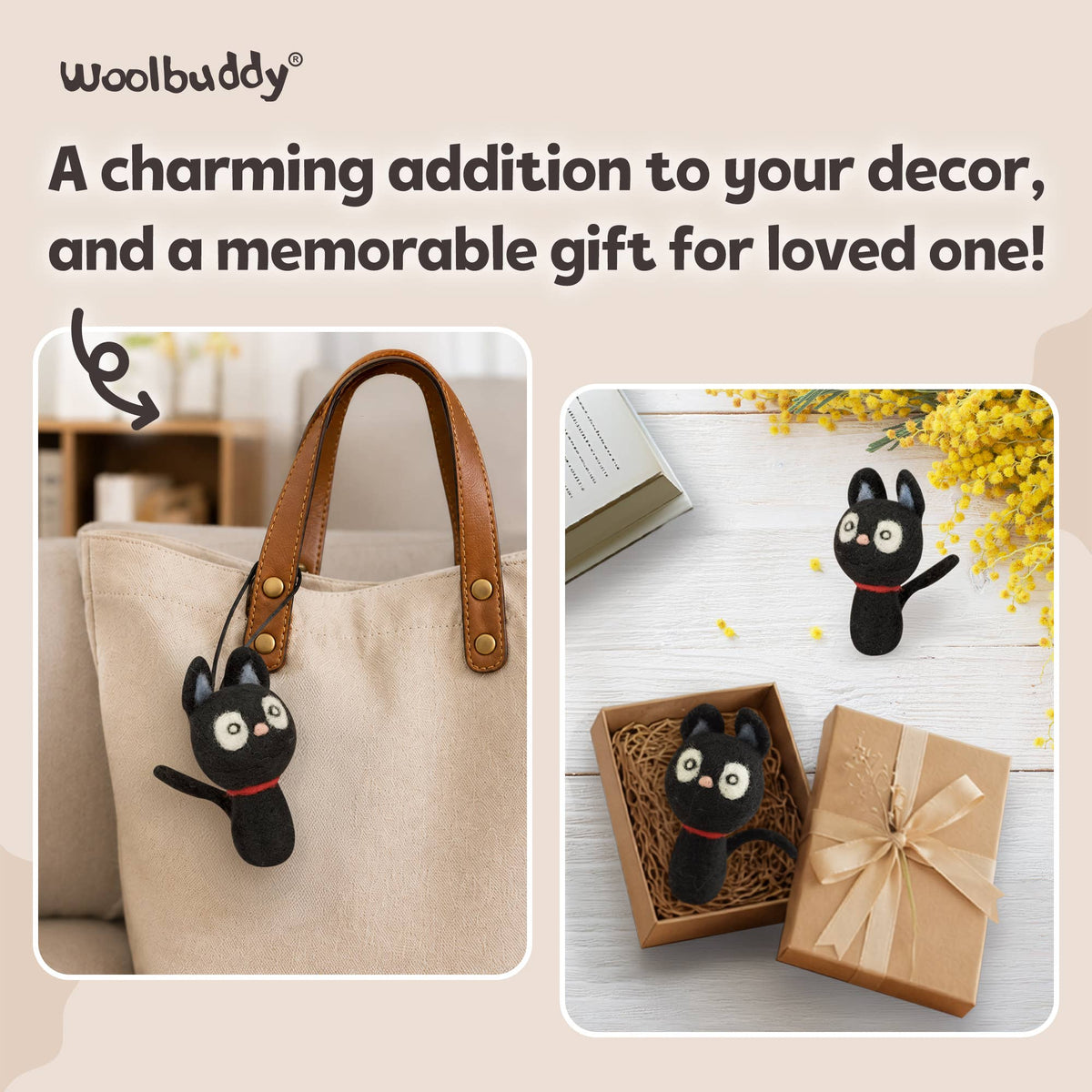 Black Cat Needle Felting Kit