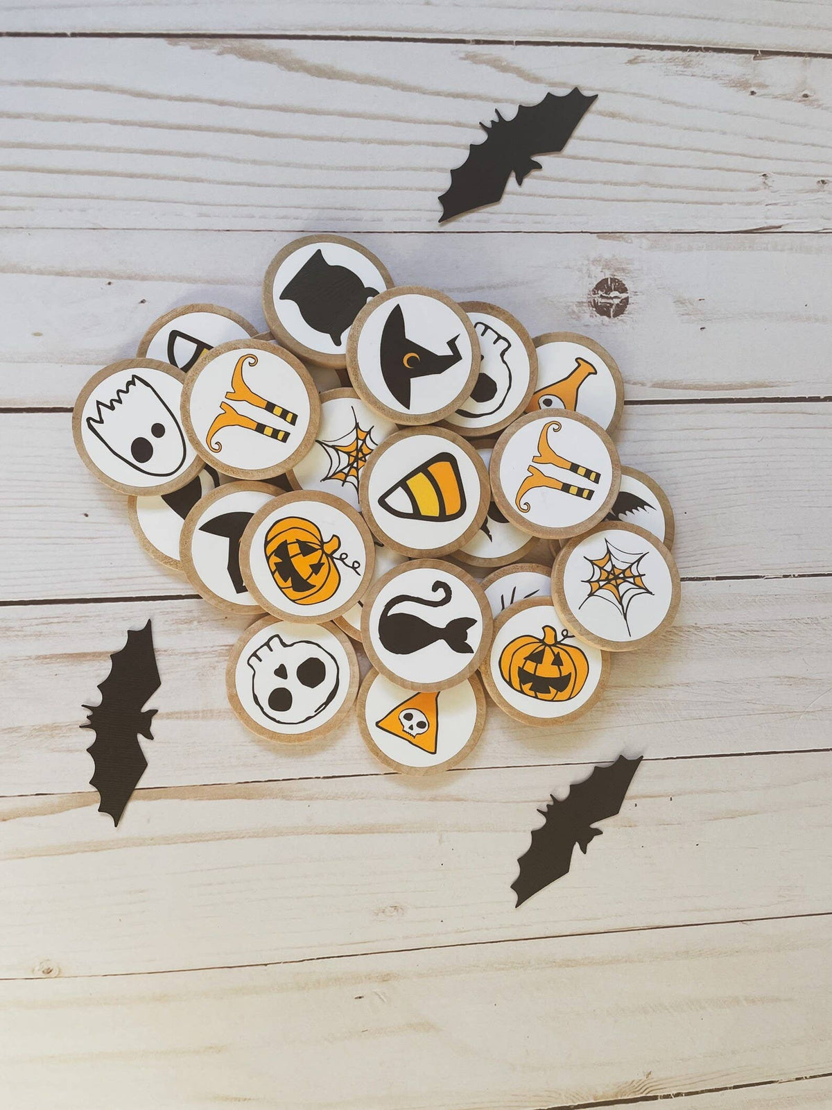 Wooden Matching memory game Trick or Treat