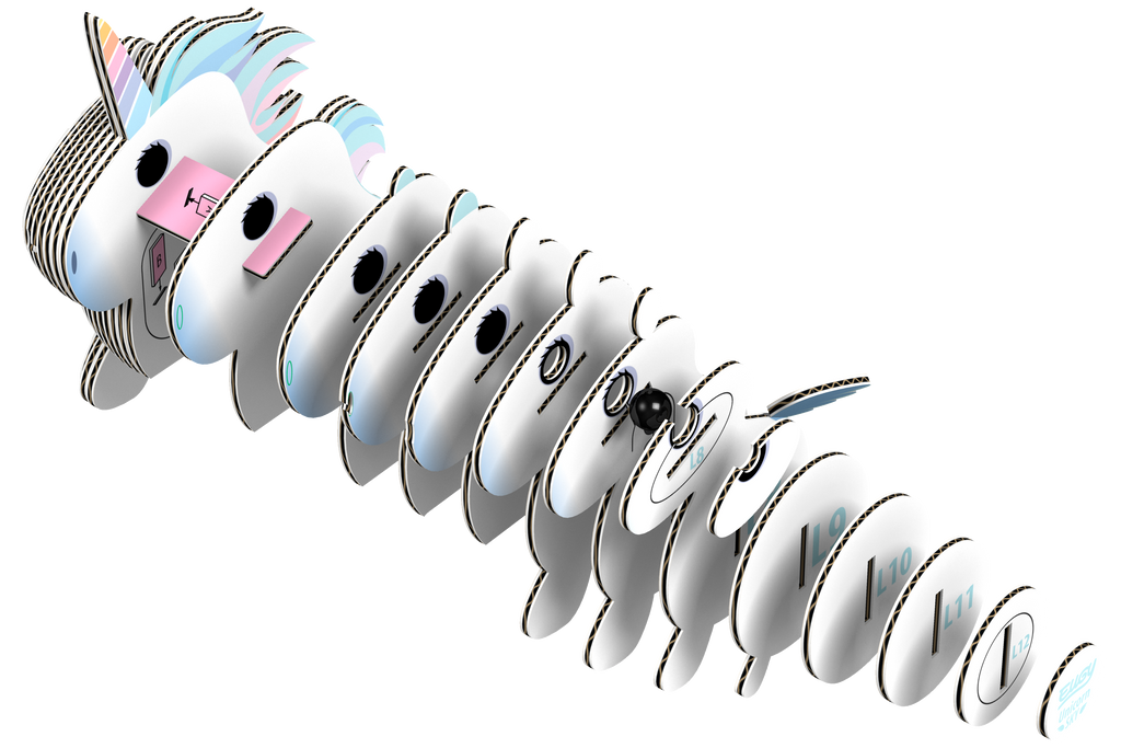 EUGY Unicorn Sky 3D Puzzle