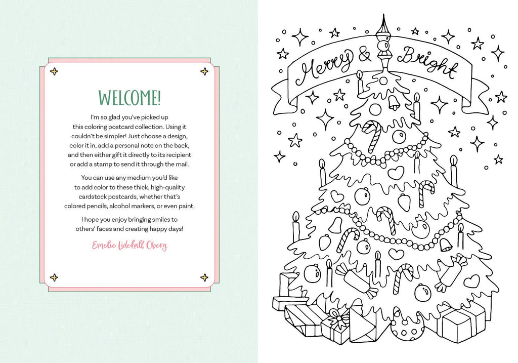 Schiffer - Christmas Coloring Postcards