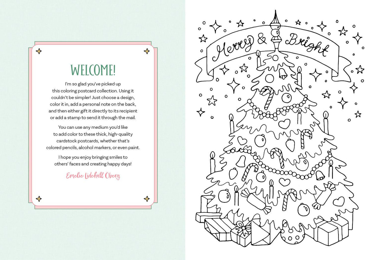 Schiffer - Christmas Coloring Postcards