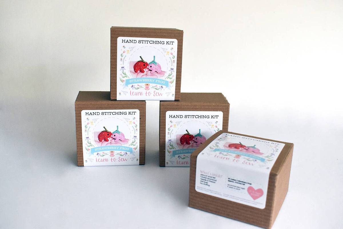 Felt Strawberry Frogs Mini