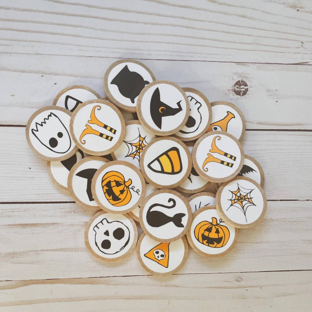 Wooden Matching memory game Trick or Treat