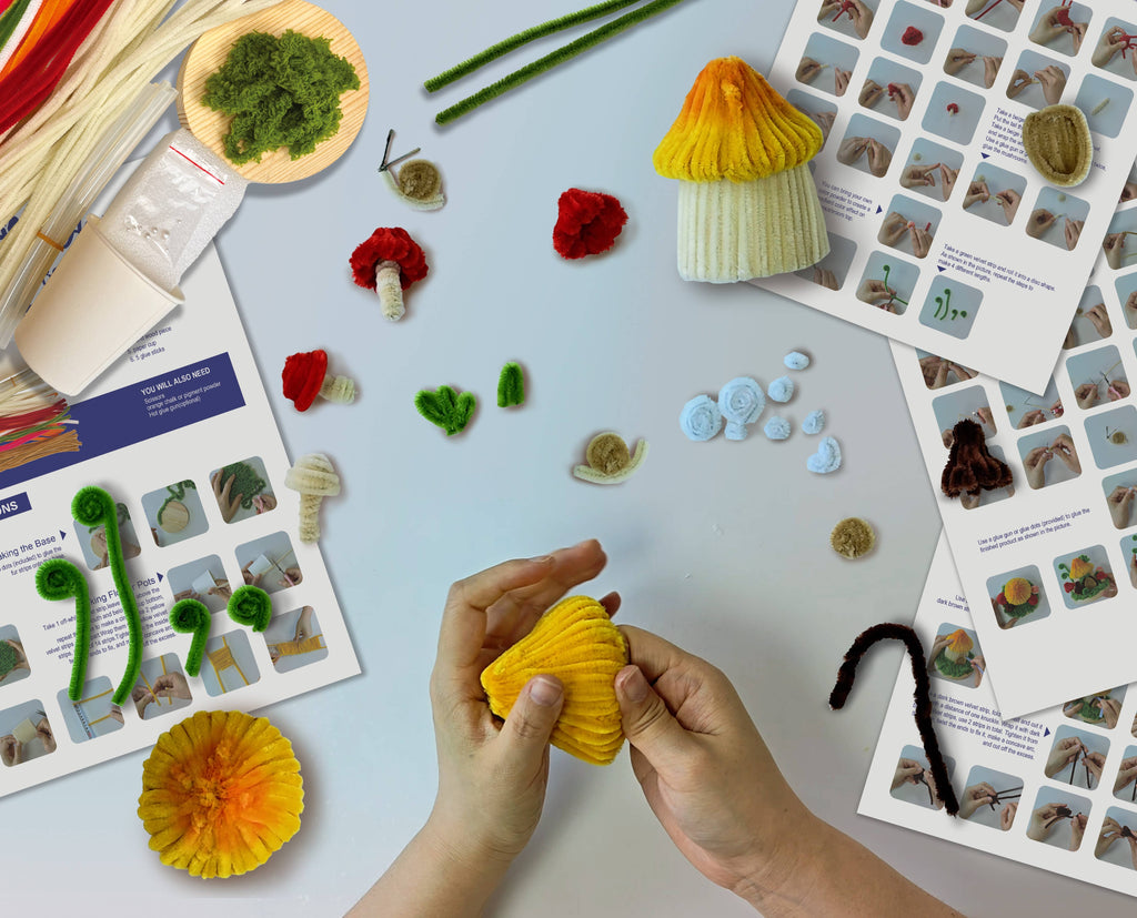 DIY Chenille Kit – Mushroom House